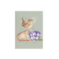 A6 Flower Pot Wren Notebook - House of Cards