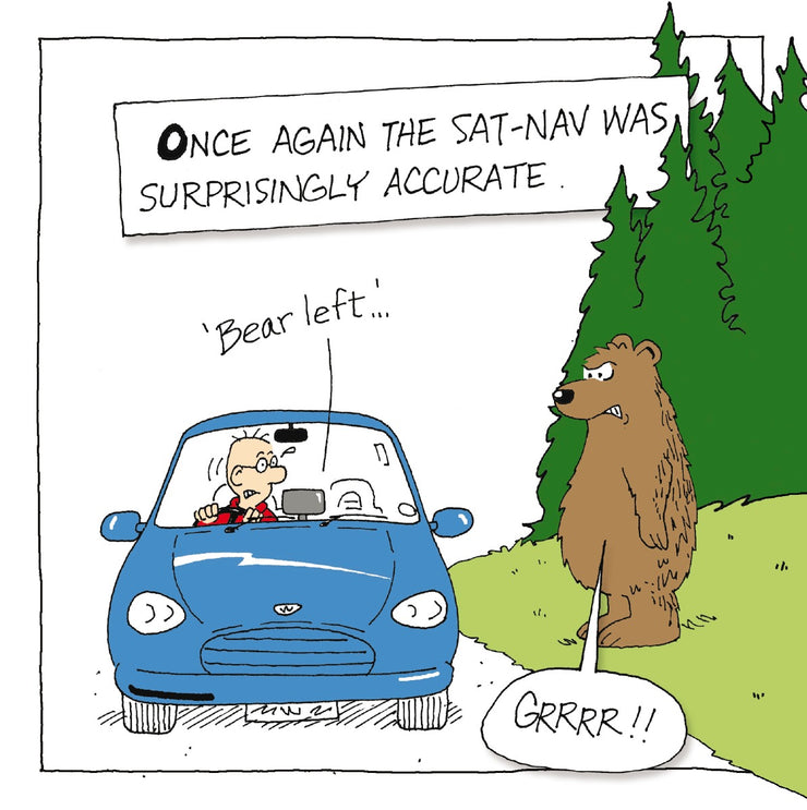 Bear Left Birthday Card