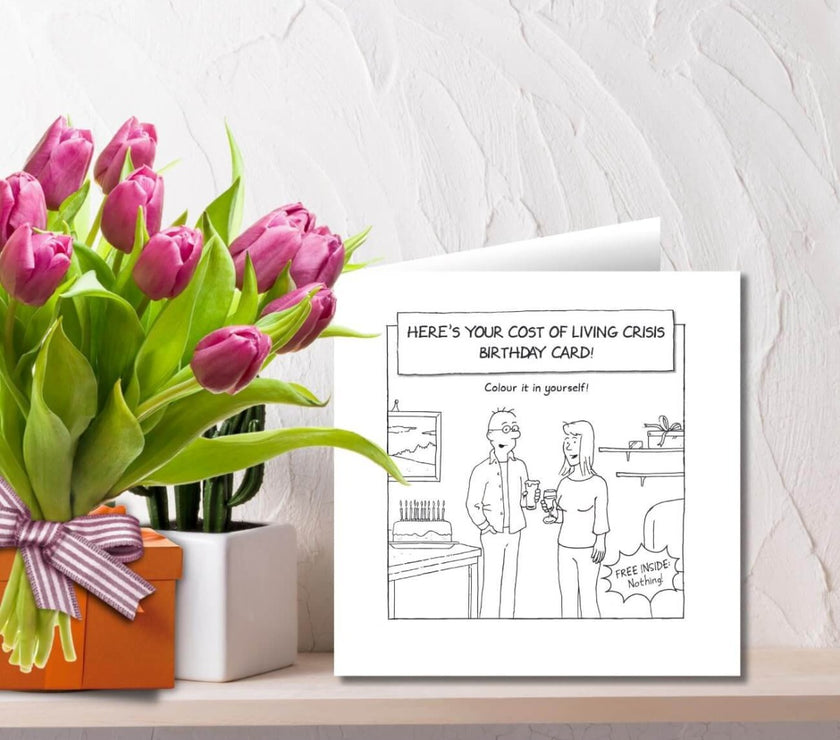 Colour In Birthday Card