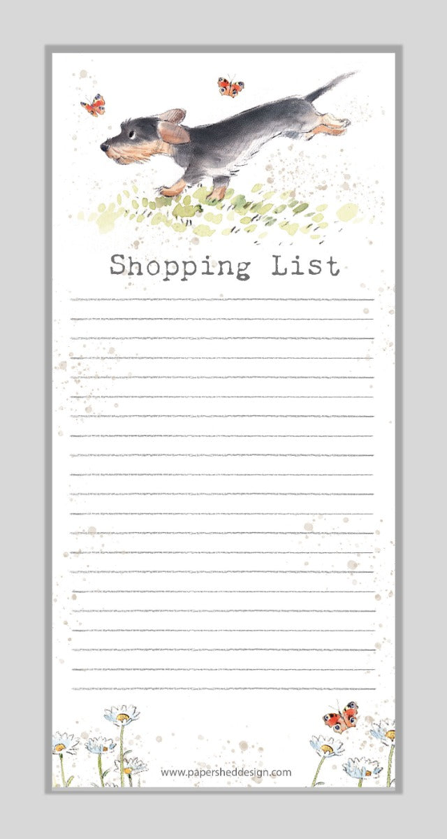 Note Pad Dog Running