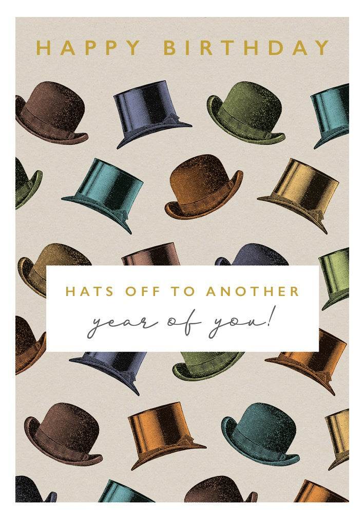 Hats Off Happy Birthday Card - House of Cards