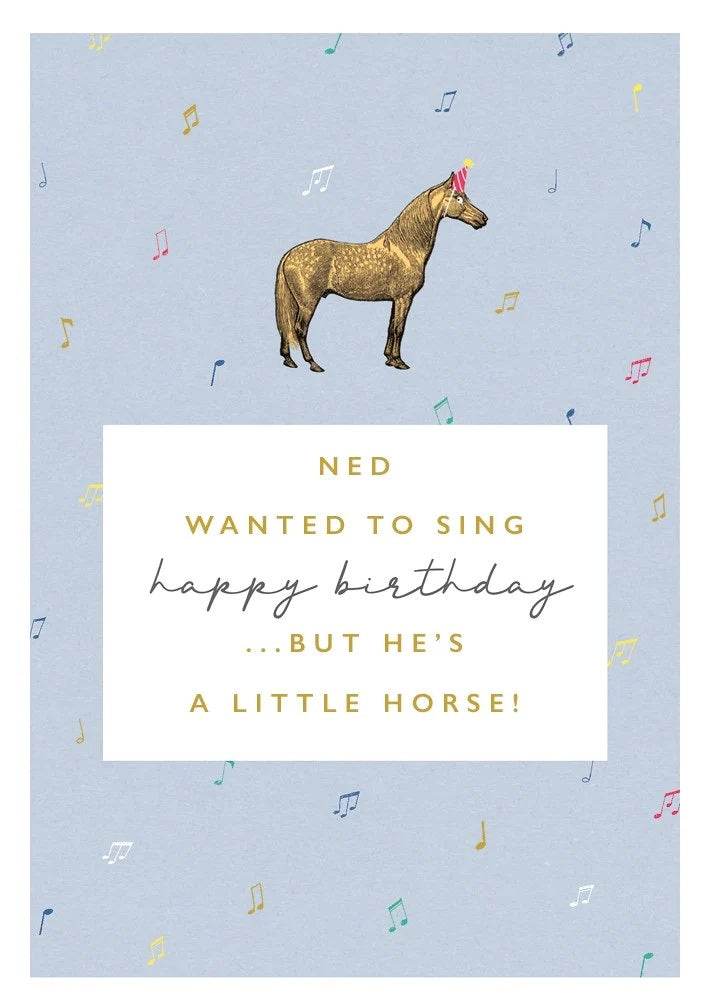 Little Horse Happy Birthday Card - House of Cards