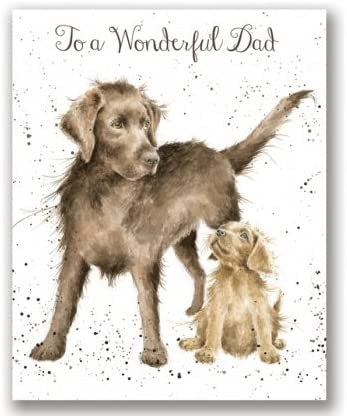 Wonderful Dad Dogs Greeting Card