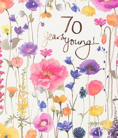70 Years Young 70th Birthday Card - House of Cards