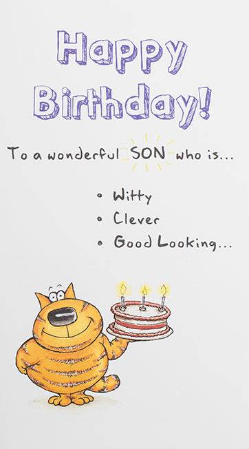 Wonderful Son Birthday Card - House of Cards