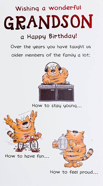 Wonderful Grandson Birthday Card - House of Cards