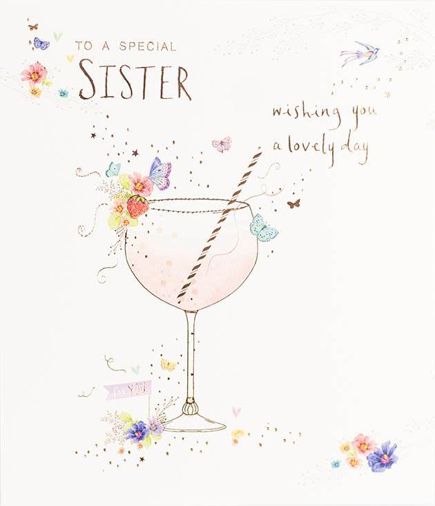 Gin Sister Birthday Card - House of Cards