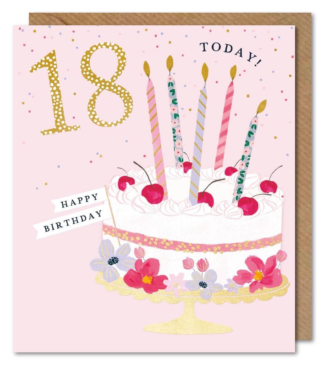 18th Pastel Birthday Card - House of Cards