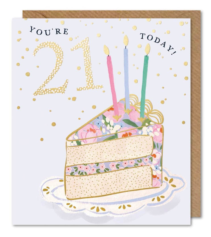 21st Pastel Birthday Card - House of Cards