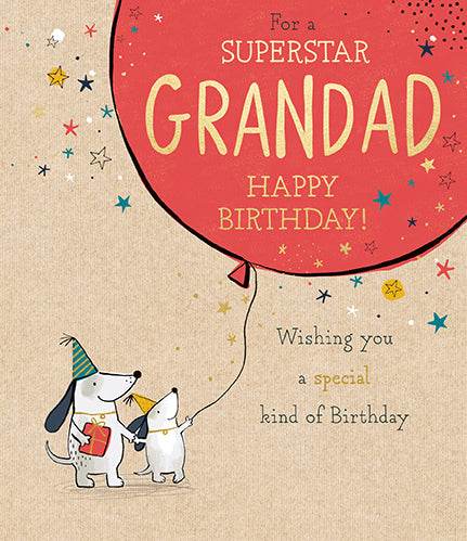 Superstar Grandad Birthday Card - House of Cards