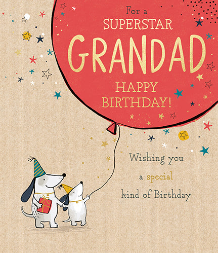 Superstar Grandad Birthday Card