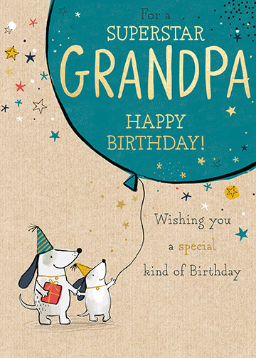 Superstar Grandpa Birthday Card