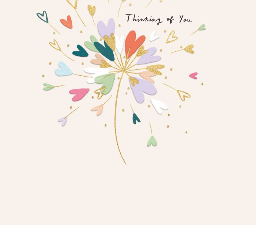 Thinking of You Love Hearts Greeting Card