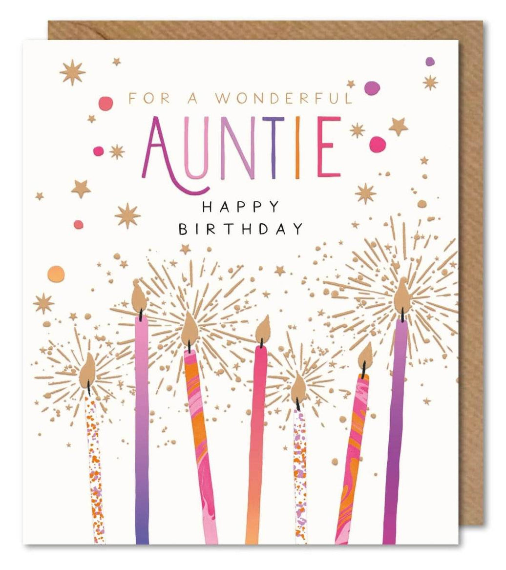 Auntie Candles Birthday Card - House of Cards