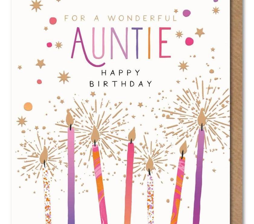 Auntie Candles Birthday Card - House of Cards