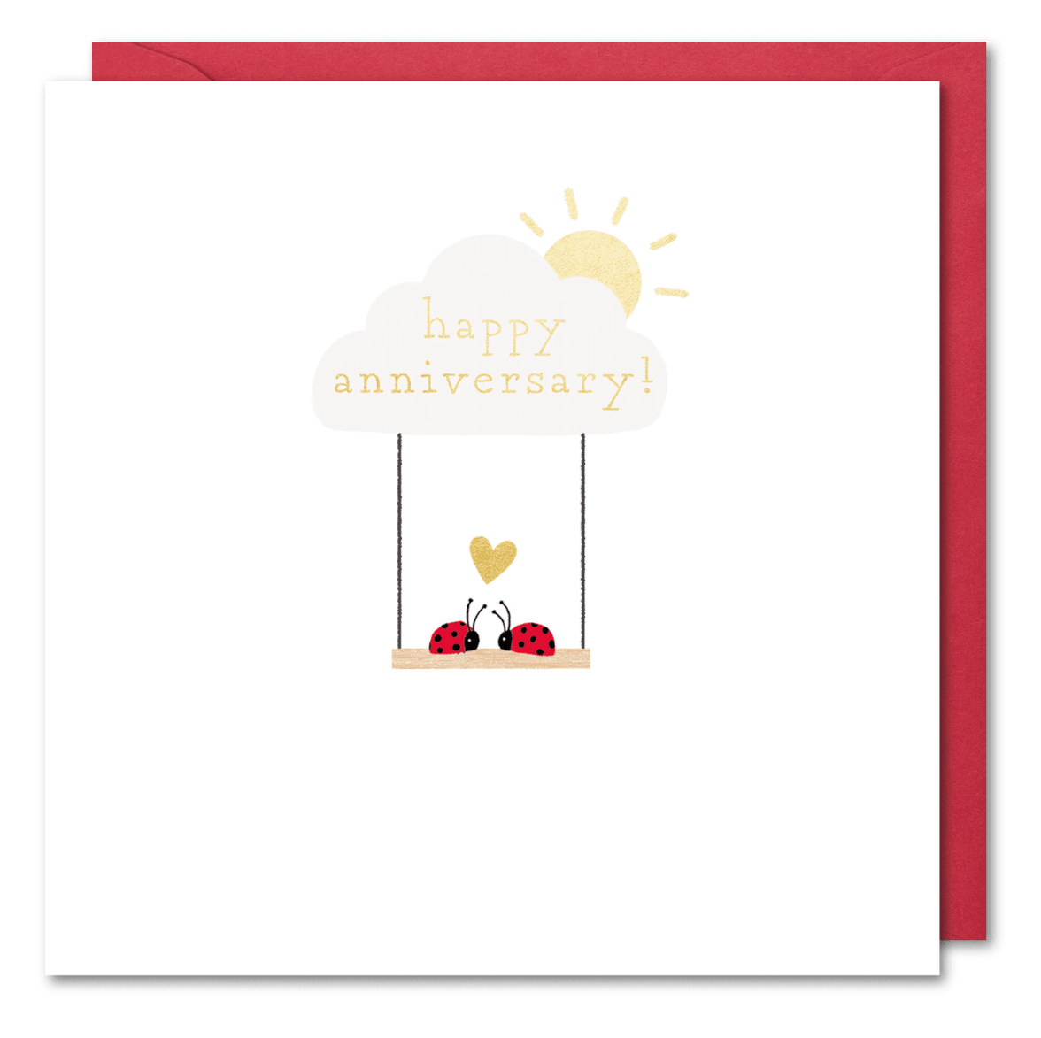 Anniversary Ladybirds Card - House of Cards