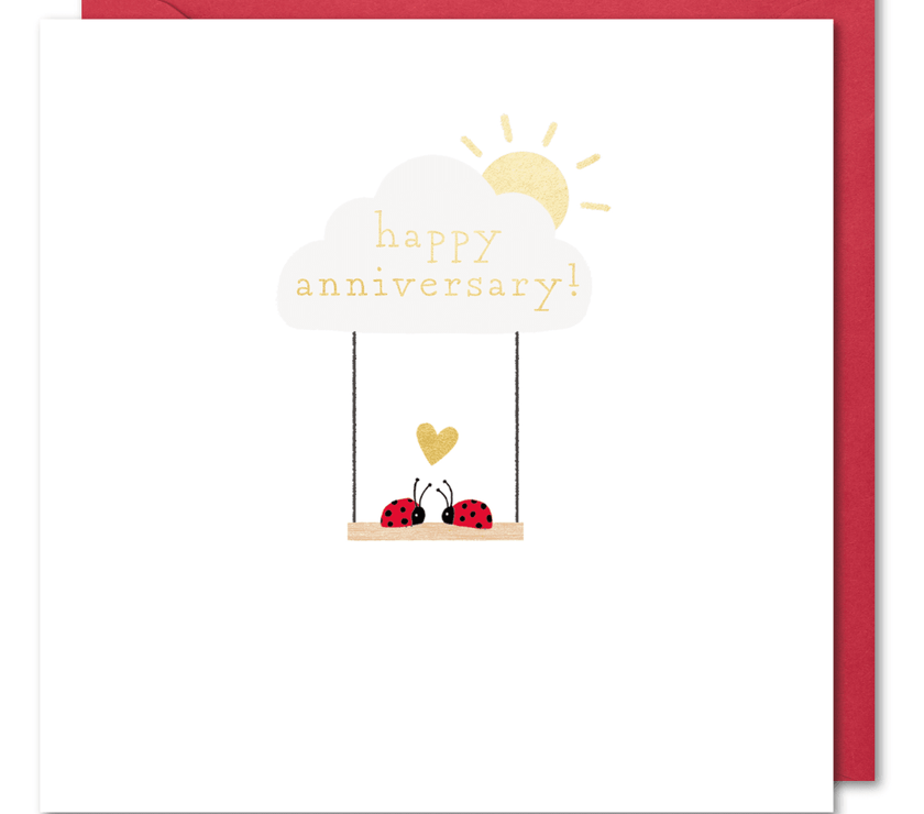 Anniversary Ladybirds Card - House of Cards
