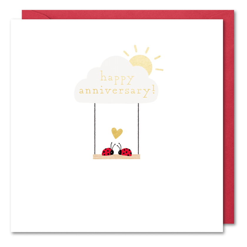 Anniversary Ladybirds Card - House of Cards
