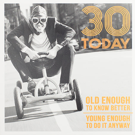 Go-Kart 30th Birthday Card