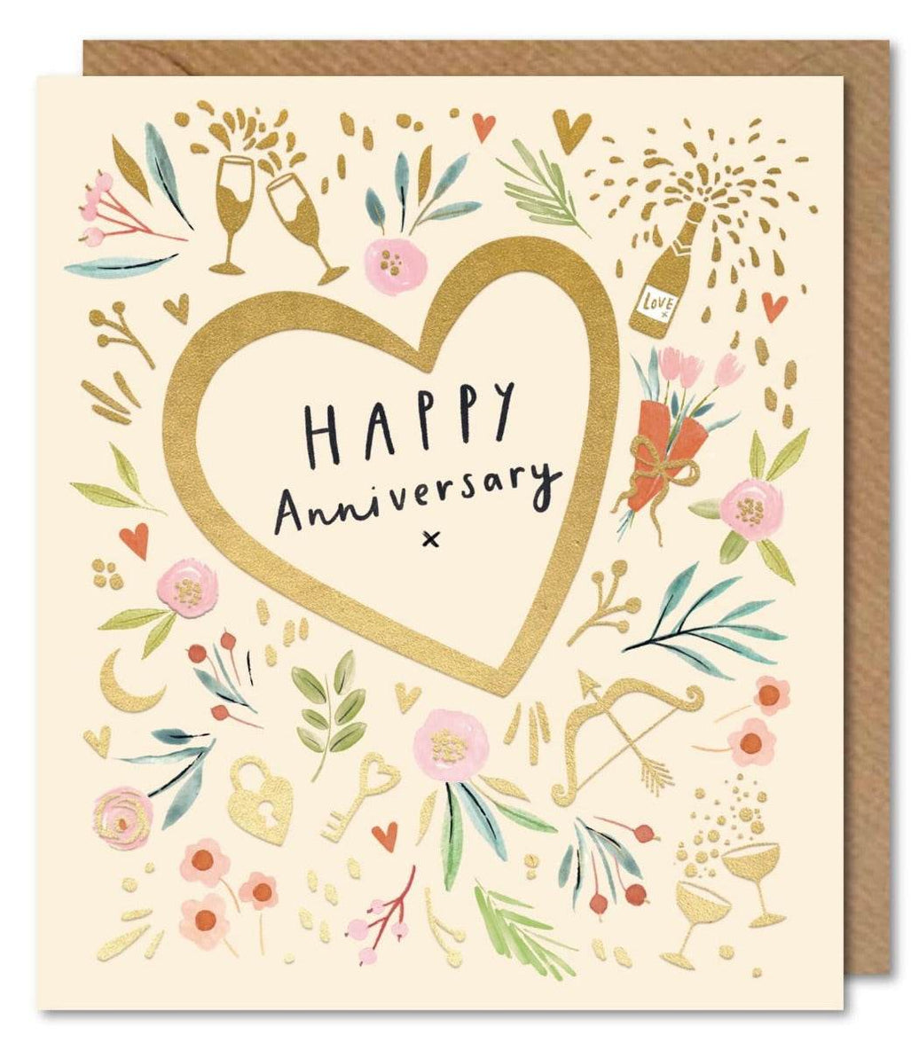 Anniversary Heart Card - House of Cards