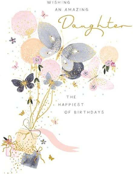 Butterflies Daughter Birthday Card - House of Cards