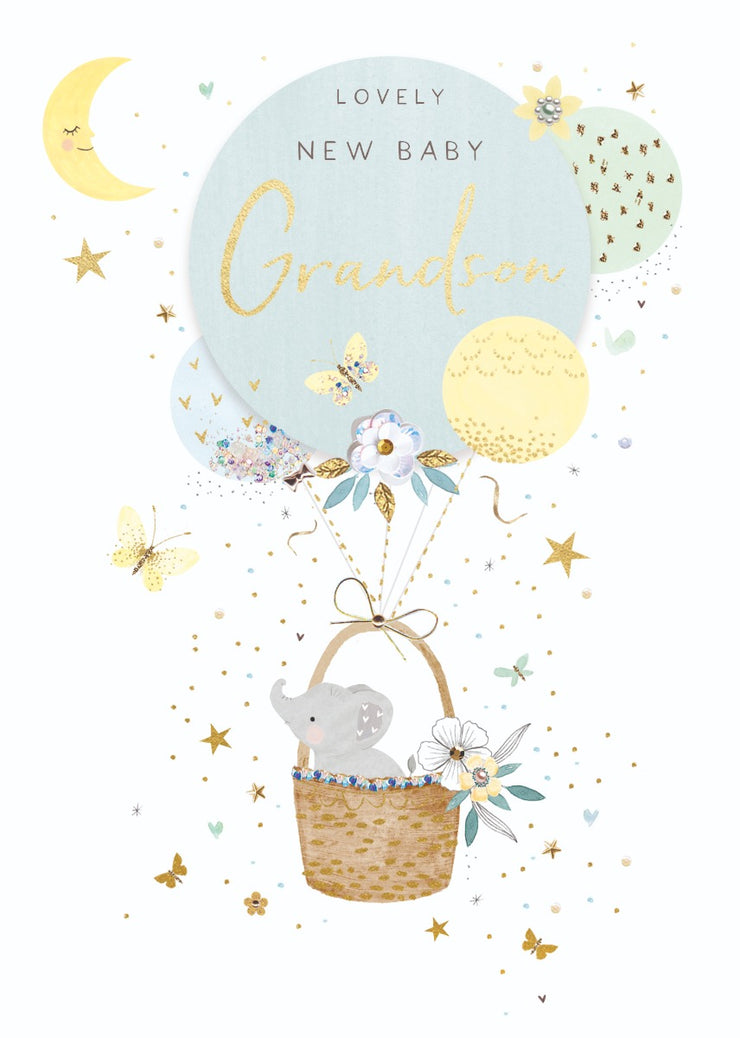 New Baby Grandson Greeting Card