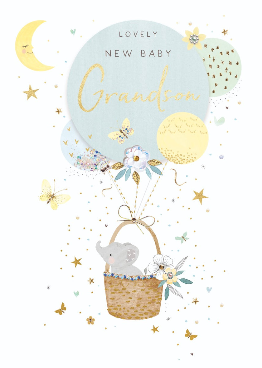 New Baby Grandson Greeting Card