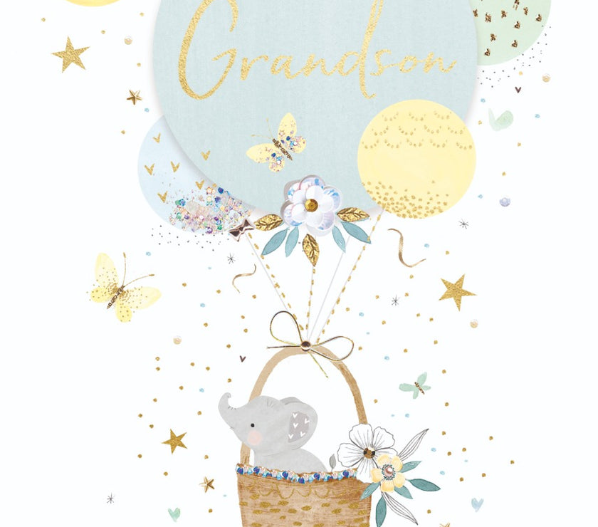 New Baby Grandson Greeting Card