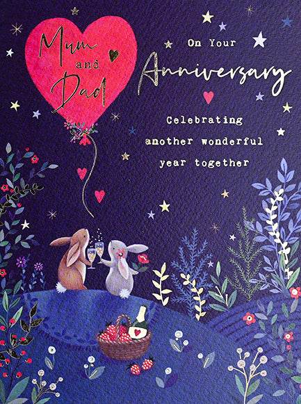 Mum and Dad Anniversary Card - House of Cards