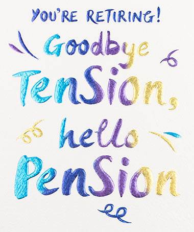 Goodbye Tension Retirement Card - House of Cards