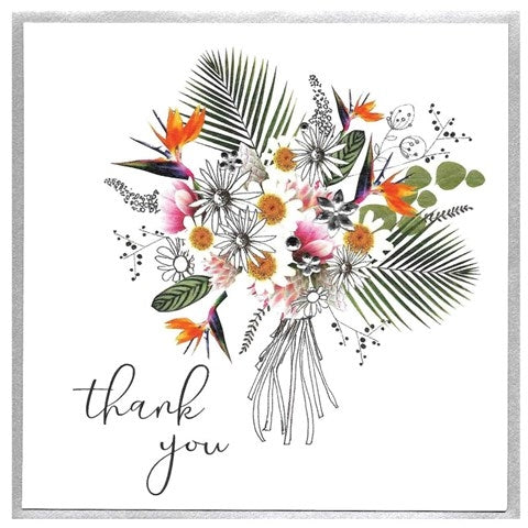 Flower Bouquet Thank You Card