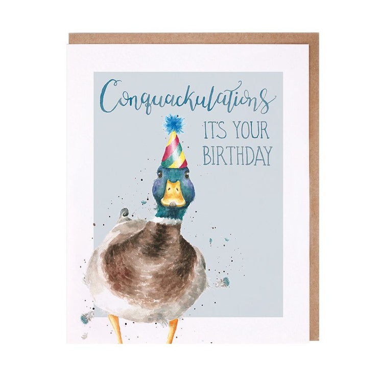 Conquackulations Duck Birthday Card