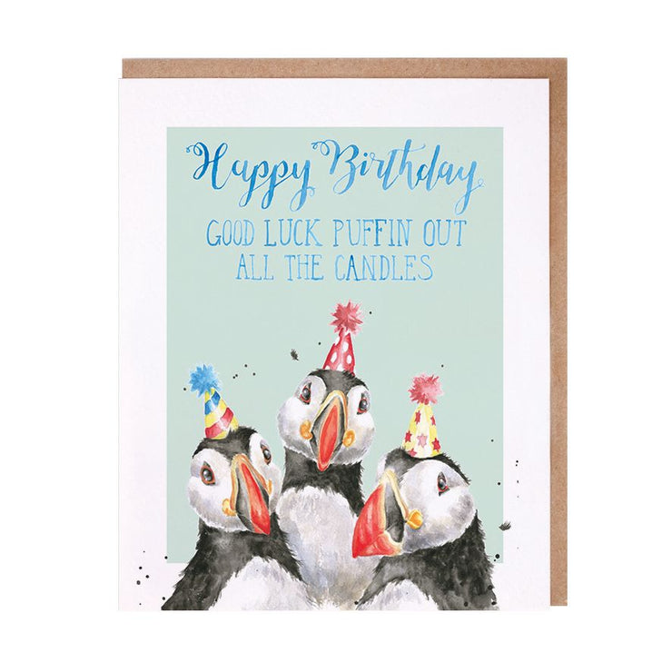 Puffin Out Candles Birthday Card