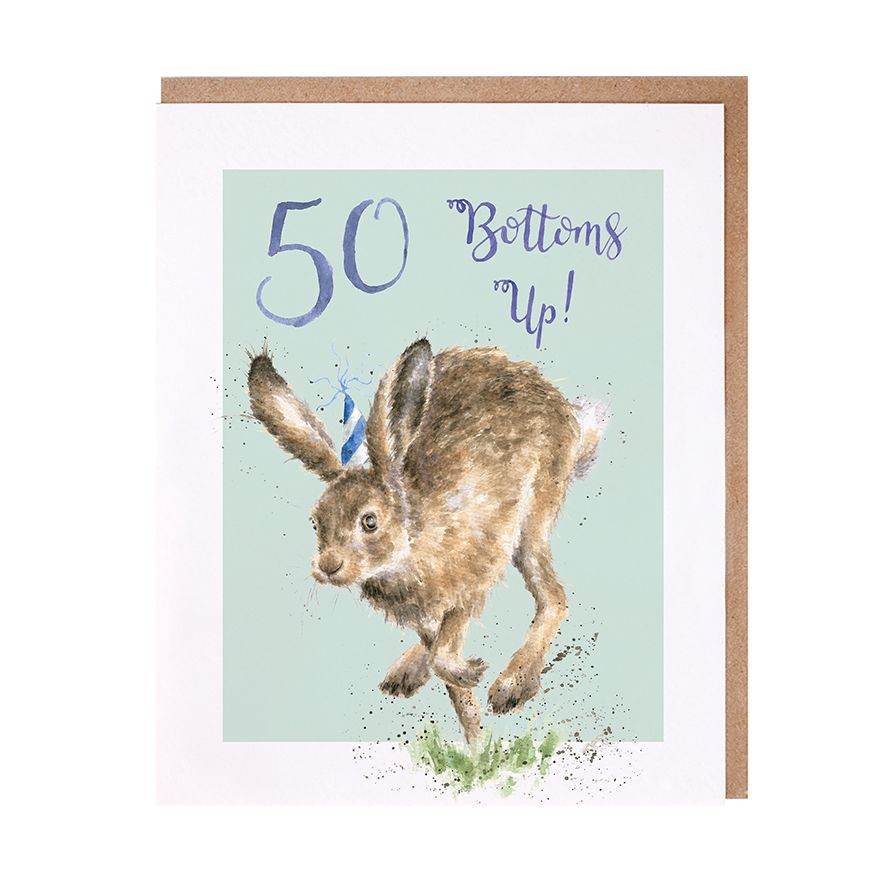 Hare 50th Birthday Card - House of Cards
