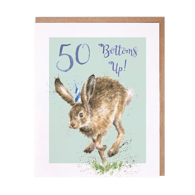 Hare 50th Birthday Card