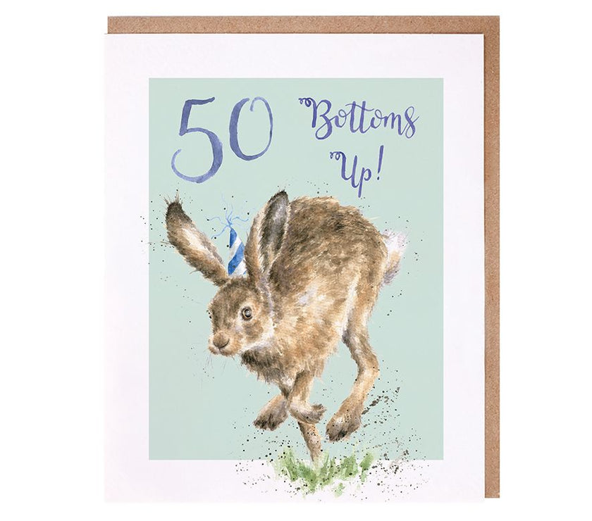 Hare 50th Birthday Card