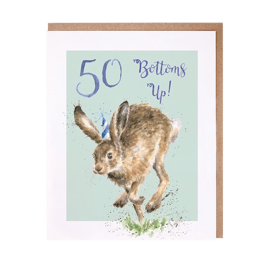 Hare 50th Birthday Card