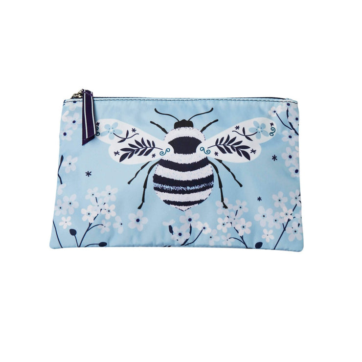Blue Bee Pouch Bag