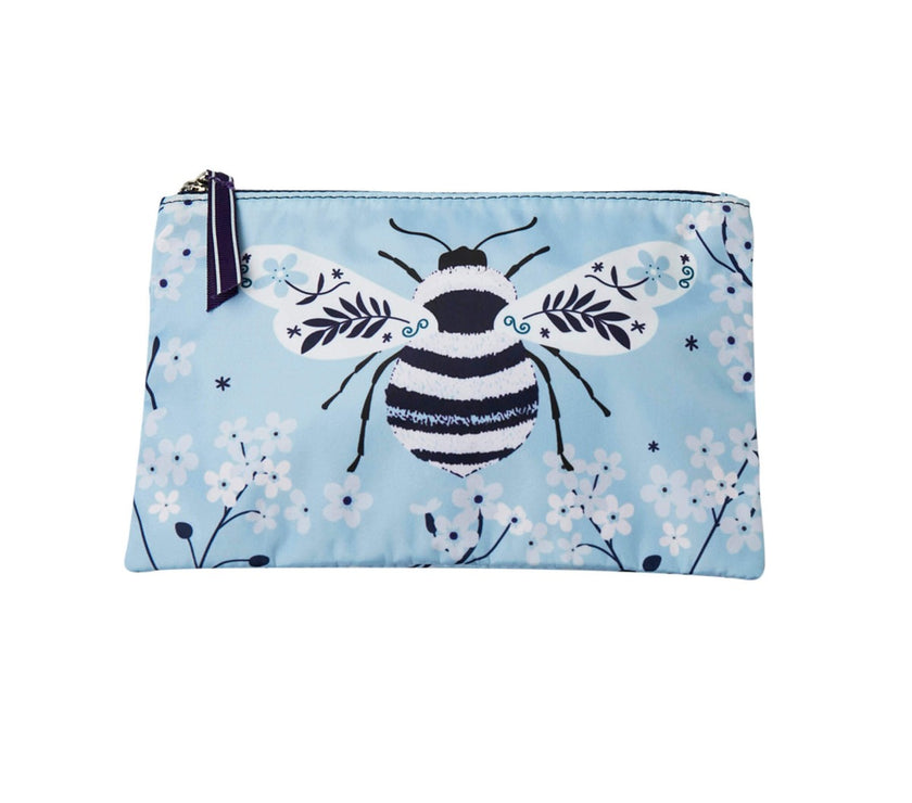 Blue Bee Pouch Bag