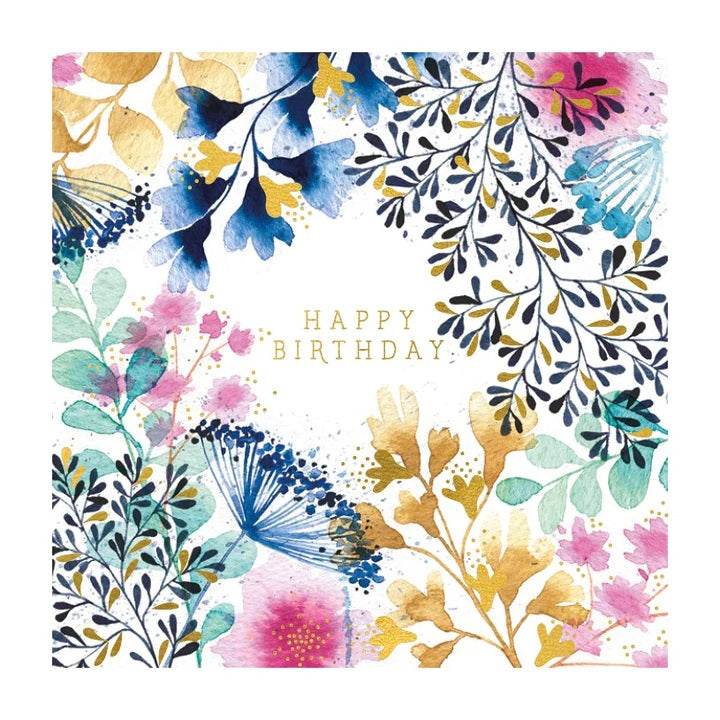 Assorted Flowers Happy Birthday Card - House of Cards