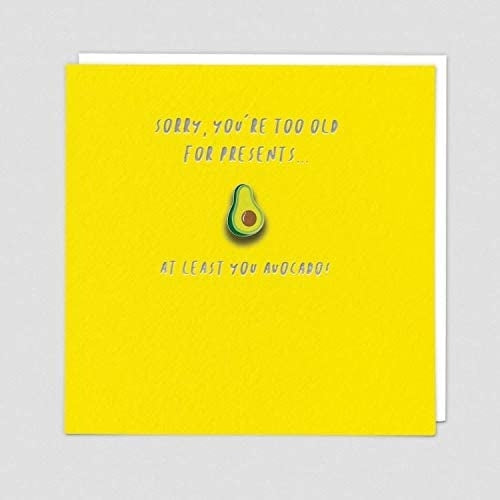 Pinata Enamel Avocado Pin Birthday Card