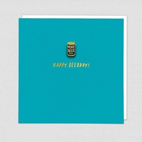 Pinata Enamel Beer Pin Birthday Card - House of Cards