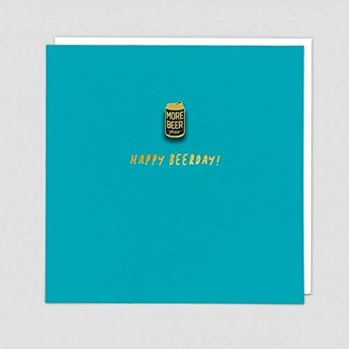 Pinata Enamel Beer Pin Birthday Card