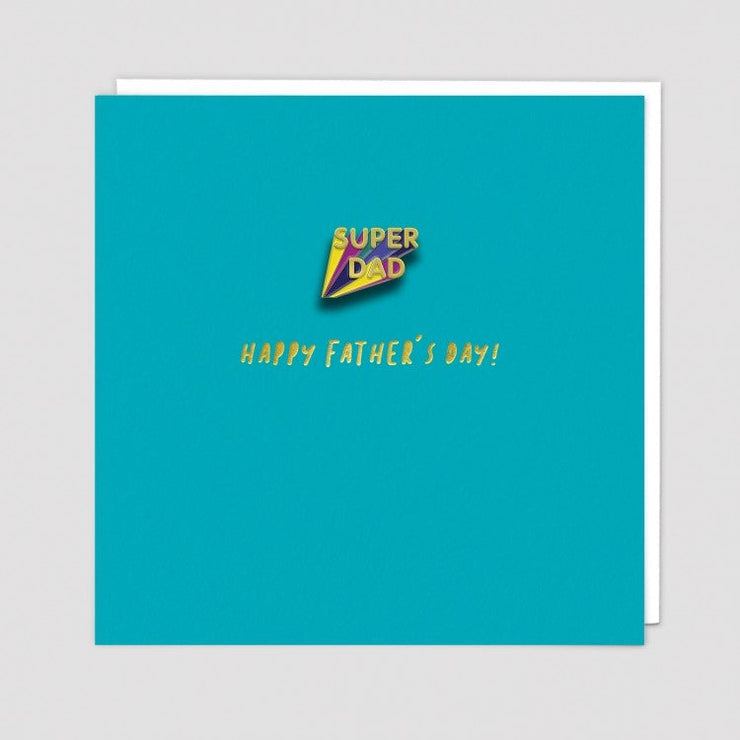 Pinata Enamel Super Dad Pin Fathers Day Card