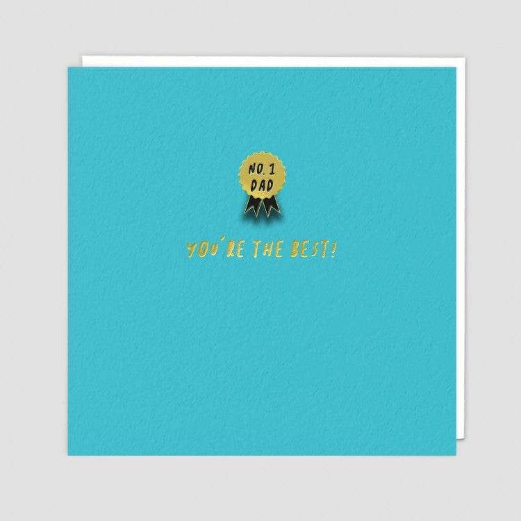 Pinata Keepsake Enamel No 1 Dad Pin Greeting Card - House of Cards