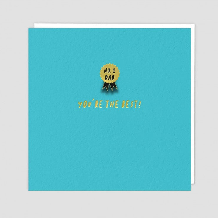 Pinata Keepsake Enamel No 1 Dad Pin Greeting Card