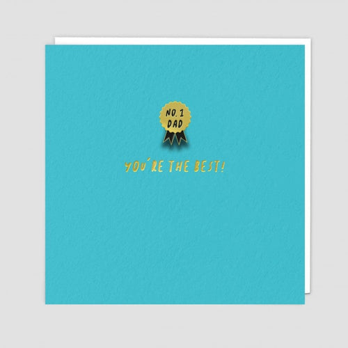Pinata Keepsake Enamel No 1 Dad Pin Greeting Card