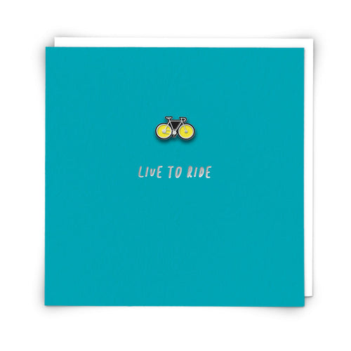 Pinata Enamel Bicycle Pin Birthday Card