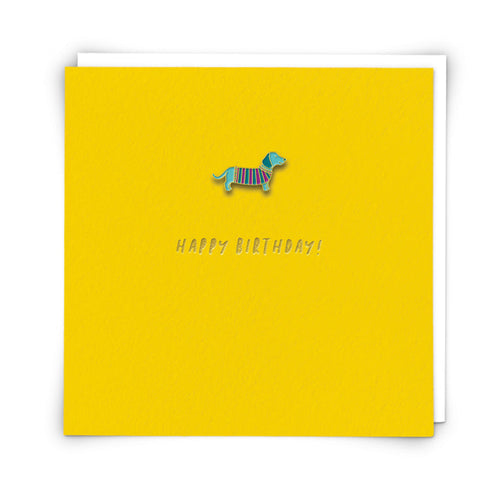 Pinata Enamel Dachshund Pin Birthday Card