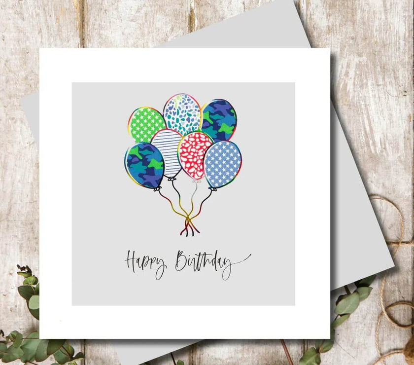 Balloons Birthday Card - House of Cards